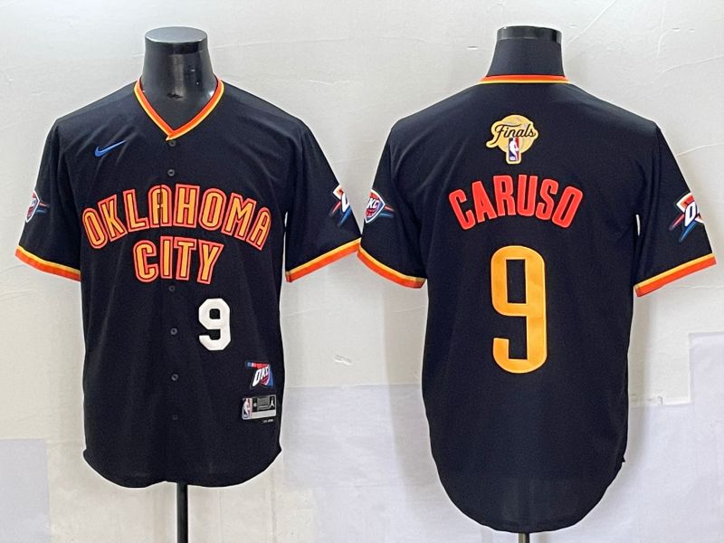 Men 2025 Oklahoma City Thunder #9 Caruso Black Nike Joint Name NBA Jersey style 23->oklahoma city thunder->NBA Jersey